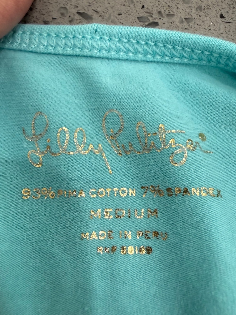 Lilly Pulitzer Aqua V-Neck Tank Top - Picture 5 of 6